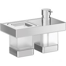 Set Indissima porta spazzolini/dispenser sapone cromo - Inda