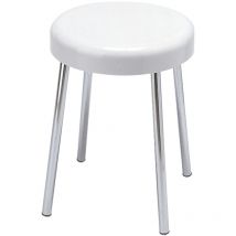 Inda - Tabouret de salle de bain en résine avec pieds en acier