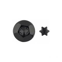 Vis inviolable - Empreinte Torx étoile pour tête inviolable - Noire Noir - Boite de 100