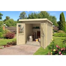 Lasita Maja - Indi 175-Log Cabin, Wooden Garden Room, Timber Summerhouse, Home Office - L250 x W213.1 x H210.9 cm