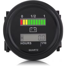 Indicateur de Batterie Numérique led 12V/24V/36V/48V/72V avec Compteur Heures - Compatible avec Voiturettes de Golf - IP65 - Modèle BI004