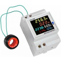 --Indicateur de consommation électrique D52-2066 compteur électrique phase ménage smart watt-heure mètre rail de guidage type 220V tension courant