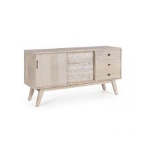 Hellin - Credenza 2A-3C Indira: Élégance Artisanale et Fonctionnalité