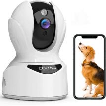 Indoor Wireless Security Camera Cooau 1080P Home WiFi Surveillance ip Dome Cameras ptz, Night Vision, Motion Tracking, 2-Way Audio, Arbeiten mit