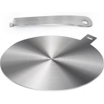 Kcvv - Induktionsadapter, Induktionskochfeld-Konverterscheibe, Wärmeverteilerplatte, mit abnehmbarem Griff und Sockel (24 cm)