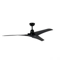 Pepeo - Industrial ceiling fan Vourdries Black with remote
