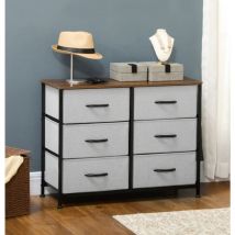 Uniquehomefurniture - Industrial Chest Drawers Rustic Metal Sideboard Small Vintage Storage Cabinet