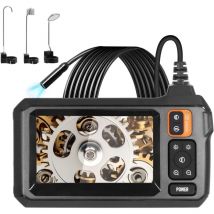 Tonchean - Industrial Endoscope Camera with -1M Flexible Cable, 1080P hd 8mm IP67 Waterproof Camera with 4.3' ips Screen, 8 led Lights, No App