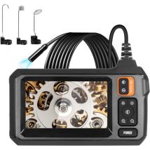 Treetalk - Industrial Endoscope Camera with -1M Flexible Cable, 1080P hd 8mm IP67 Waterproof Camera with 4.3' ips Screen, 8 led Lights, No App