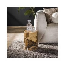 Furnwise - Industrial side table Grove Teak Wood