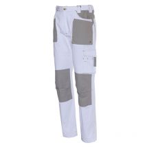 8730B-050 Pantalon de Travail Stretch Blanc/Gris m - Issaline