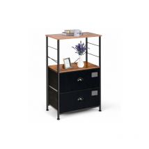 Gymax - Industrial Storage Shelf w/ 2-Drawer Multipurpose Freestanding Dresser