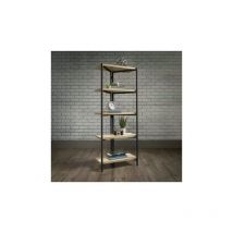 Industrial Style Bookcase with 4 Shelves