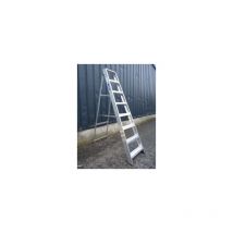 Bps Access Solutions - Industrial Swingback Builders Steps / Step Ladder, Size 14 Step, Handrail No Handrail