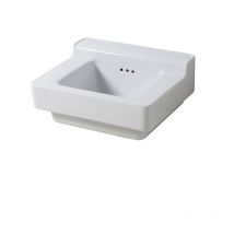 Bleu Provence - industrialis – retro-waschbecken aus weisser keramik – Waschbecken – 60 x 50 x 27 cm