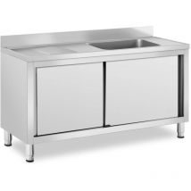 Spülenschrank Spülenunterschrank Spülschrank Edelstahl Becken: 500x400x240 mm