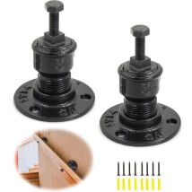 Industrielle Handlaufhalterungen – 2 Stück, Schwarze Eisenbefestigungen Für Treppen, Modernes Und Langlebiges Design