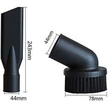 Industriestaubsauger-Rundbürsten- und Flachdüsen-Sets Innendurchmesser 44 mm