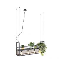Industrial Pendant Light Black with Mesh 4-Light - Cage Rack