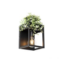 Industrielle Wandleuchte schwarz mit Gestell - Cage Rack