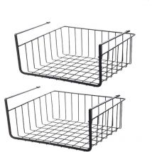 Ineasicer - 2Pcs Organisateur Panier Suspendu, Panier Etagère Suspendu sous Etagère Panier de Rangement pour Placards de Cuisine, Armoires, étagères,