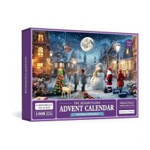 Ineasicer - Calendrier de l'avent 2024 Puzzle,1008 Puzzles du Calendrier Avent, 24 Boîtes Calendriers de l'avent, nuit de lune de fleurs de Noël,