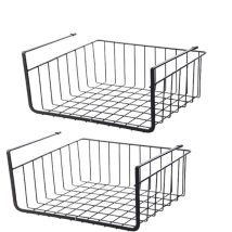 Organizador De Cestas Colgantes Ineasicer, Paquete De 2, Cestas Colgantes Para Debajo Del Estante, Para Armarios De Cocina, Alacenas, Estantes Y 