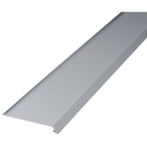 Bande de toit pour gouttière, pliée des deux côtés, 2m Rainure de gouttière avec joint d'eau, en pvc-u, Accessoires de gouttière, Made in Germany: