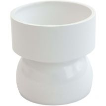 Bogenstück für Rohrbogen, pvc DN50 / 50mm Rohrverbinder, Dachrinnenzubehör, einfache Steckmontage, Made in Germany - DN50 / 50mm Weiß - Inefa