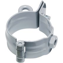 Collier de serrage fileté pour tous les tuyaux, galvanisé, accessoires pour gouttières, montage simple, Made in Germany - dn 75, 1 pièce Gris - Inefa