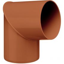 Coude de tuyau de descente 80 degrés, raccord pour accessoires de gouttière, montage simple par emboîtement, Made in Germany - dn 85 Brun - Inefa