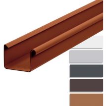 Inefa - Dachrinne kunststoff Kastenrinne 200 cm, Dachrinnenzubehör, Regenrinnen pvc , einfache Montage, Made in Germany - NW83 / 83mm Braun