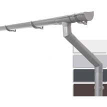 Dachrinnen Set Gartenhaus Nw100 / 100mm, Carport, Terrasse,regenrinne Pvc Für Pultdach, Made In Germany: 1 Dachseite Halbrund Grau, 3m - Inefa