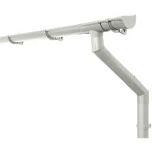 Dachrinnen Set Haus, NW125 / 125mm, halbrund Regenrinne Kunststoff für Satteldach, eine Dachseite, Made in Germany - 6m Weiß - Inefa