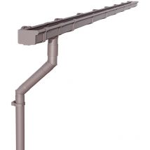 Inefa - Dachrinnen Set Kastenrinne NW68 / 68mm, für acht Dachseiten 2m Dunkelbraun Regenrinnen pvc Set für Pavillion, Made in Germany