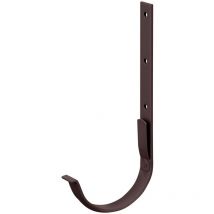 Inefa - Dachrinnenhalter Halbrund, Pvc Rinnenhalter, Dachrinnenzubehör, Einfache Steckmontage, Made In Germany - Nw125 / 125mm, 1 Stück Dunkelbraun