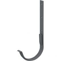 Inefa - Dachrinnenhalter halbrund, pvc Rinnenhalter, Dachrinnenzubehör, einfache Steckmontage, Made in Germany - NW100 / 100mm, 20 Stück, Anthrazit