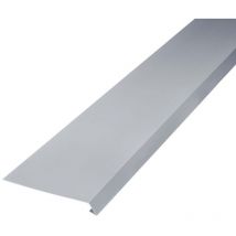 Inefa - Dachstreifen für Dachrinne, einseitig gekantet 2m Rinneneinhang mit Wasserfalz, aus pvc-u, Dachrinnenzubehör, Made in Germany: Grau