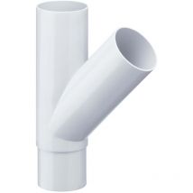 Dérivation de tuyau de descente 45 degrés, pvc Dérivation de tuyau Accessoires de gouttière, montage simple, Made in Germany - dn 100/50 Blanc - Inefa