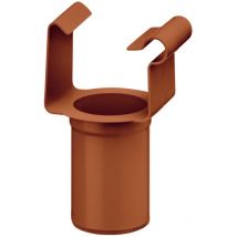 Inefa - Ablaufstutzen Kastenförmig, Pvc-u Einhangstutzen, Dachrinnenzubehör, Einfache Montage, Made In Germany - Dn 50/nw 68 Braun