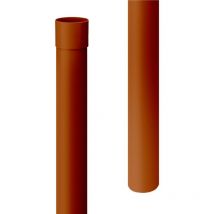 Inefa - Fallrohr 100 cm, pvc Regenrohr Dachrinnenzubehör,einfache Steckmontage, Made in Germany - DN100 / 100mm, 1 Stück, Braun