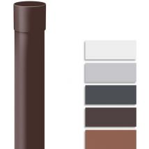 Fallrohr Kunststoff 200 Cm, Dachrinnenzubehör, Einfache Steckmontage, Made In Germany Dn100 / 100mm, 1 Stück Dunkelbraun - Inefa