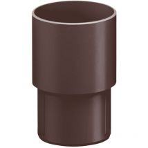 Inefa - Fallrohr Verbinder, pvc Ablaufrohrverbinder Dachrinnenzubehör, einfache Steckmontage, Made in Germany - DN50 / 50mm Dunkelbraun
