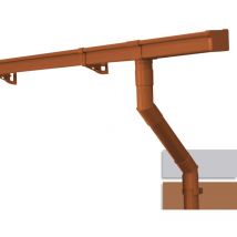 Kit de gouttières pour abri de jardin, carport, terrasse, nw 83 gouttière à caisson 1 côté de toit, gouttière en pvc pour toit à une pente, Made in