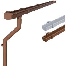 Kit de gouttières pour abri de jardin, carport, terrasse, nw 83 gouttière à caisson 1 côté de toit, gouttière en pvc pour toit à une pente, Made in
