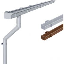 Kit de gouttières pour abri de jardin, carport, terrasse, nw 83 gouttière à caisson 1 côté de toit, gouttière en pvc pour toit à une pente, Made in