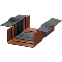 Raccord de gouttière Carport en forme de boîte 21cm Marron Accessoires gouttière, pince, abri de jardin, carport, pince de pliage auvent, tuyau de