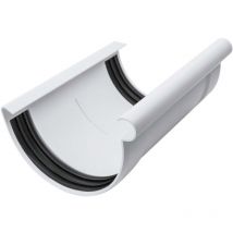Inefa - Raccord de gouttière demi-rond, raccord de gouttière en pvc, montage simple par emboîtement, Made in Germany - nw 100 blanc