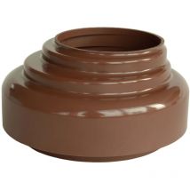 Raccord tuyau de descente à l'évacuation, accessoires en pvc tuyau de descente, montage simple par emboîtement, Made in Germany - dn 75 brun - Inefa
