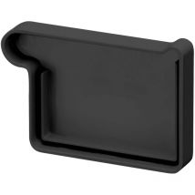 INEFA Dachrinnen Endstück Kastenrinne, PVC Dachrinnenzubehör, einfache Steckmontage, Made in Germany - NW68 / 68mm, links Anthrazit